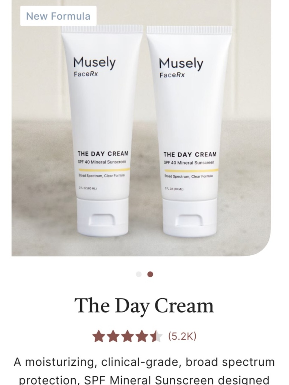LOT OF 10 new Musely FaceRx Day Cream